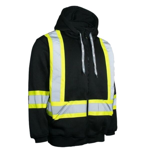 Deluxe Hi Vis Safety Hoodie, Detachable Hood Thumbnail